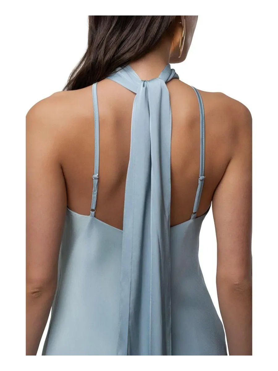 Женское мини-платье Jasmine Drape Jluxlabel — изображение 7 из 7, синий