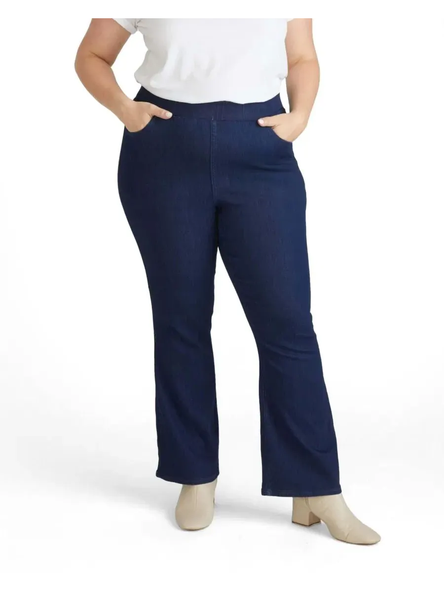 Женские удобные джинсы-клеш больших размеров из денима Universal Standard