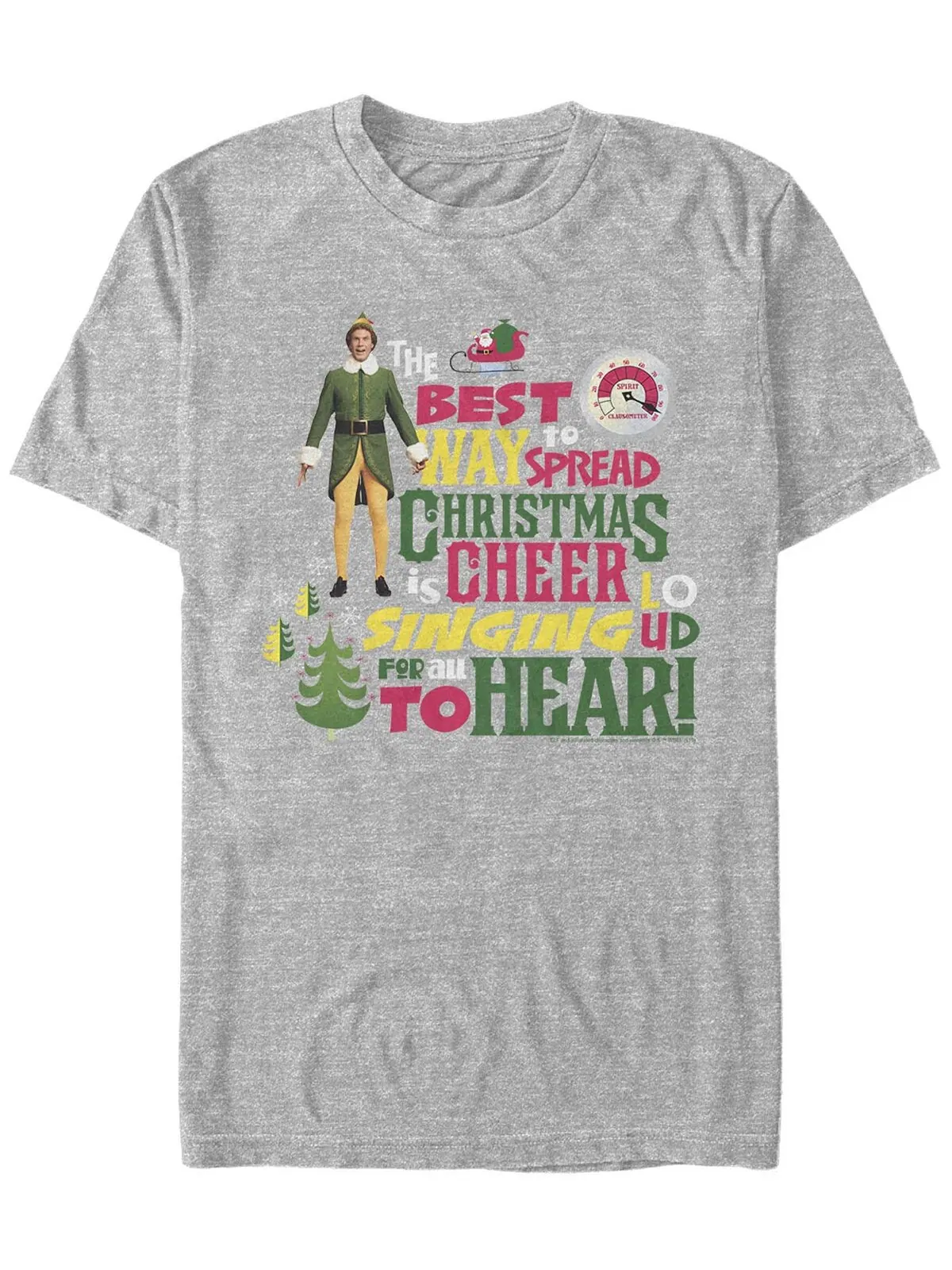 Мужская футболка с коротким рукавом elf sing cheer Fifth Sun — изображение 1 из 1, приглушенный