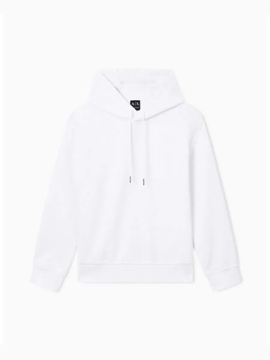 Мужская толстовка с жаккардовым принтом и логотипом A|X Armani Exchange — изображение 2 из 5, белый