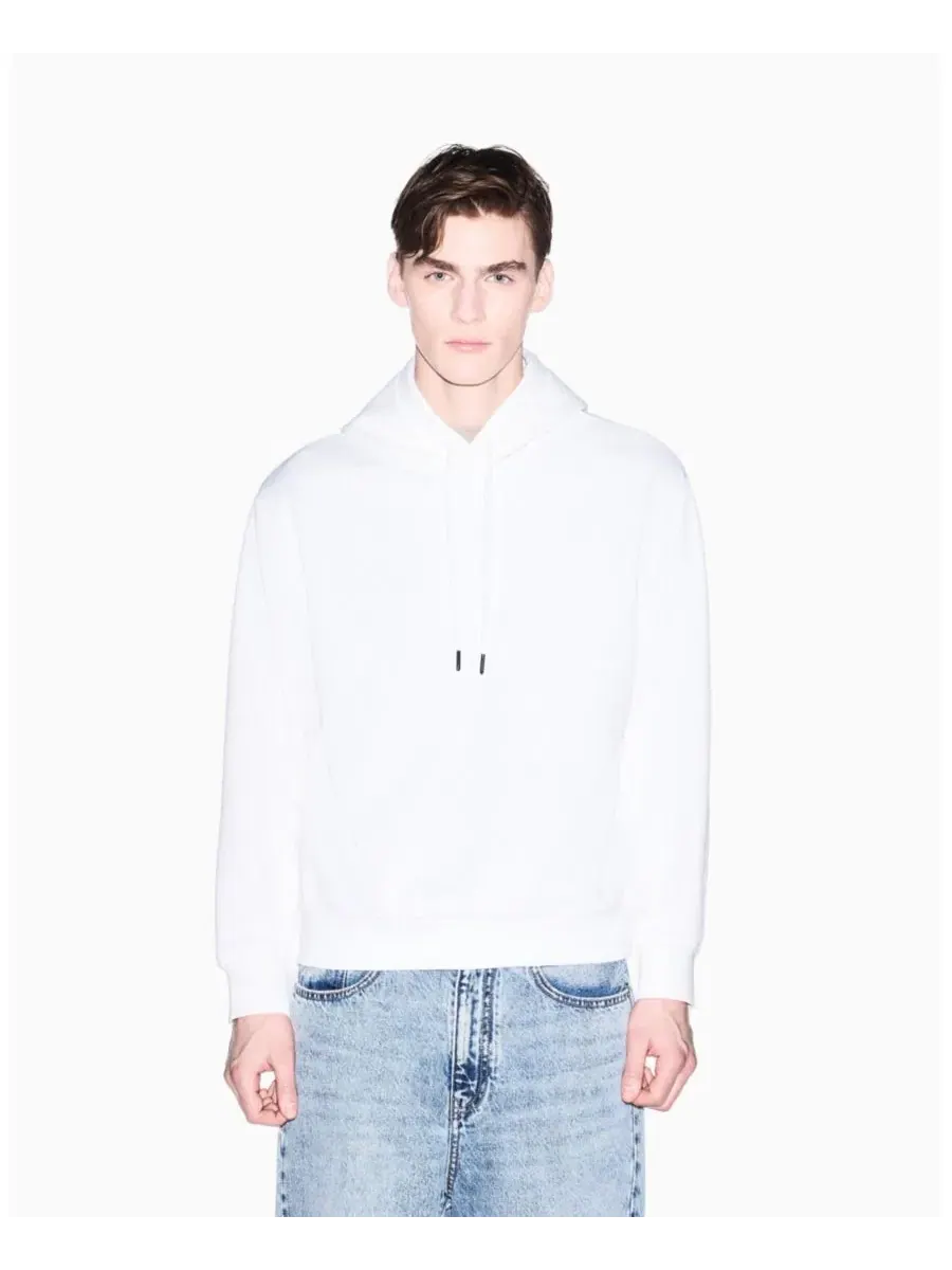 Мужская толстовка с жаккардовым принтом и логотипом A|X Armani Exchange — изображение 3 из 5, белый