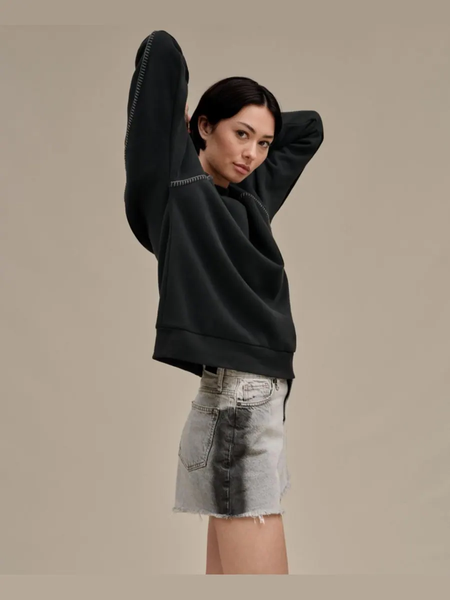 Женская классическая толстовка UGG с круглым вырезом и рукавами реглан UGG — изображение 4 из 4, черный
