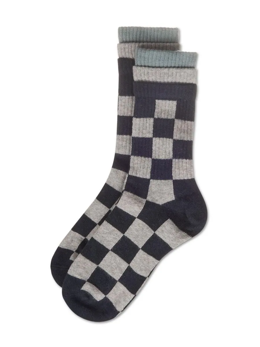 Женские носки Checkmate Triple Cuff Crew Socks MeMoi — изображение 3 из 3, черный