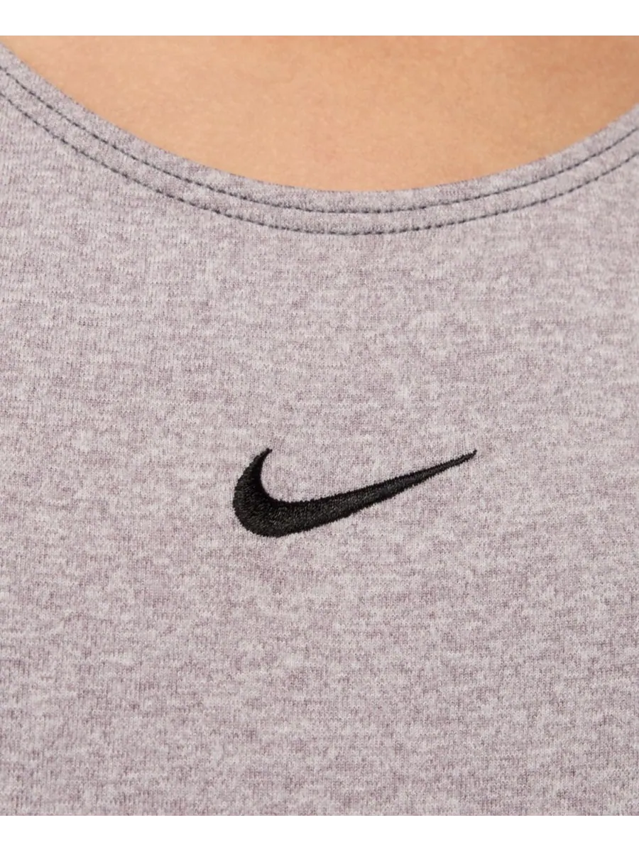 Гимнастический купальник Nike для девочек 7-16 лет с лямками и спортивной спинкой Nike Gymnastics — изображение 5 из 7, серый