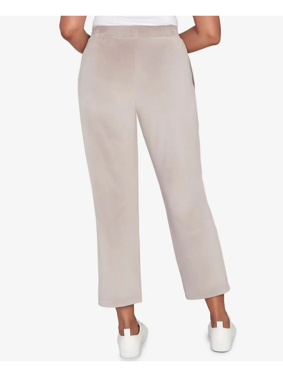 Брюки Calm Luxe Double Knit средней длины Alfred Dunner — изображение 2 из 5, серый