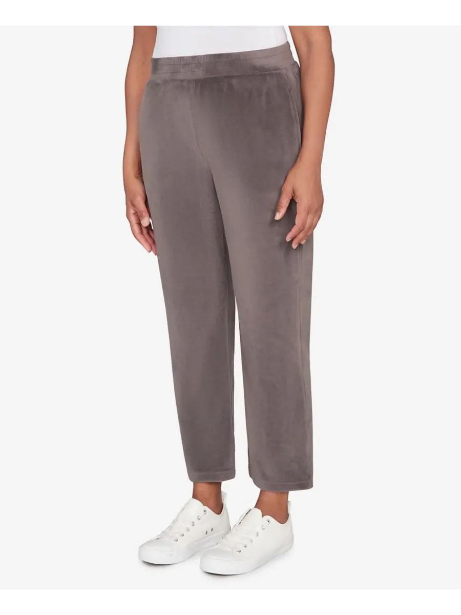 Брюки Calm Luxe Double Knit средней длины Alfred Dunner — изображение 3 из 5, серебристый