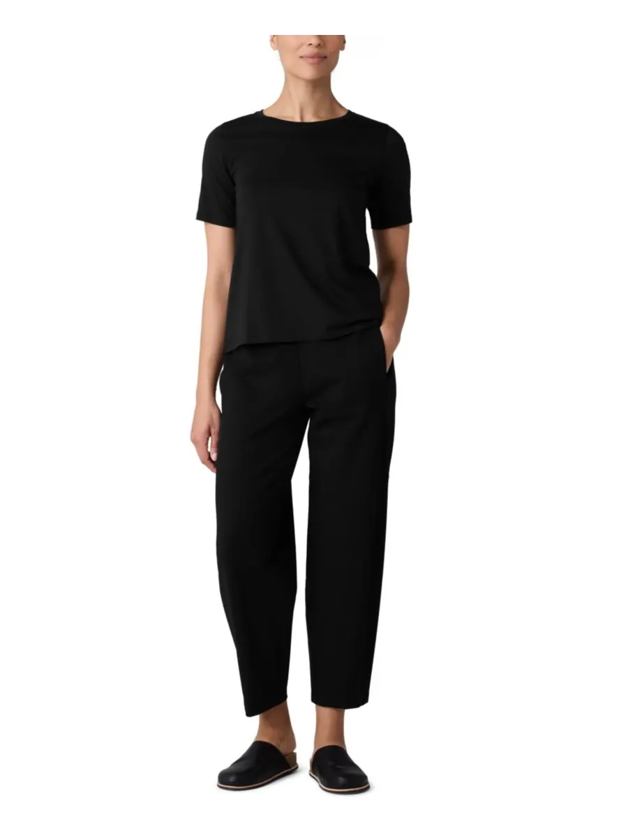 Женская футболка с круглым вырезом Eileen Fisher — изображение 2 из 4, черный