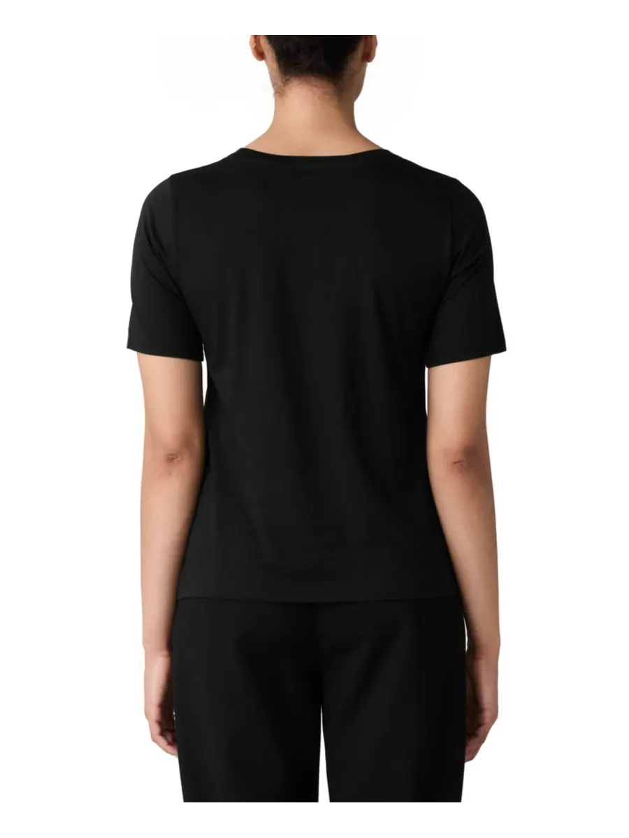Женская футболка с круглым вырезом Eileen Fisher — изображение 4 из 4, черный