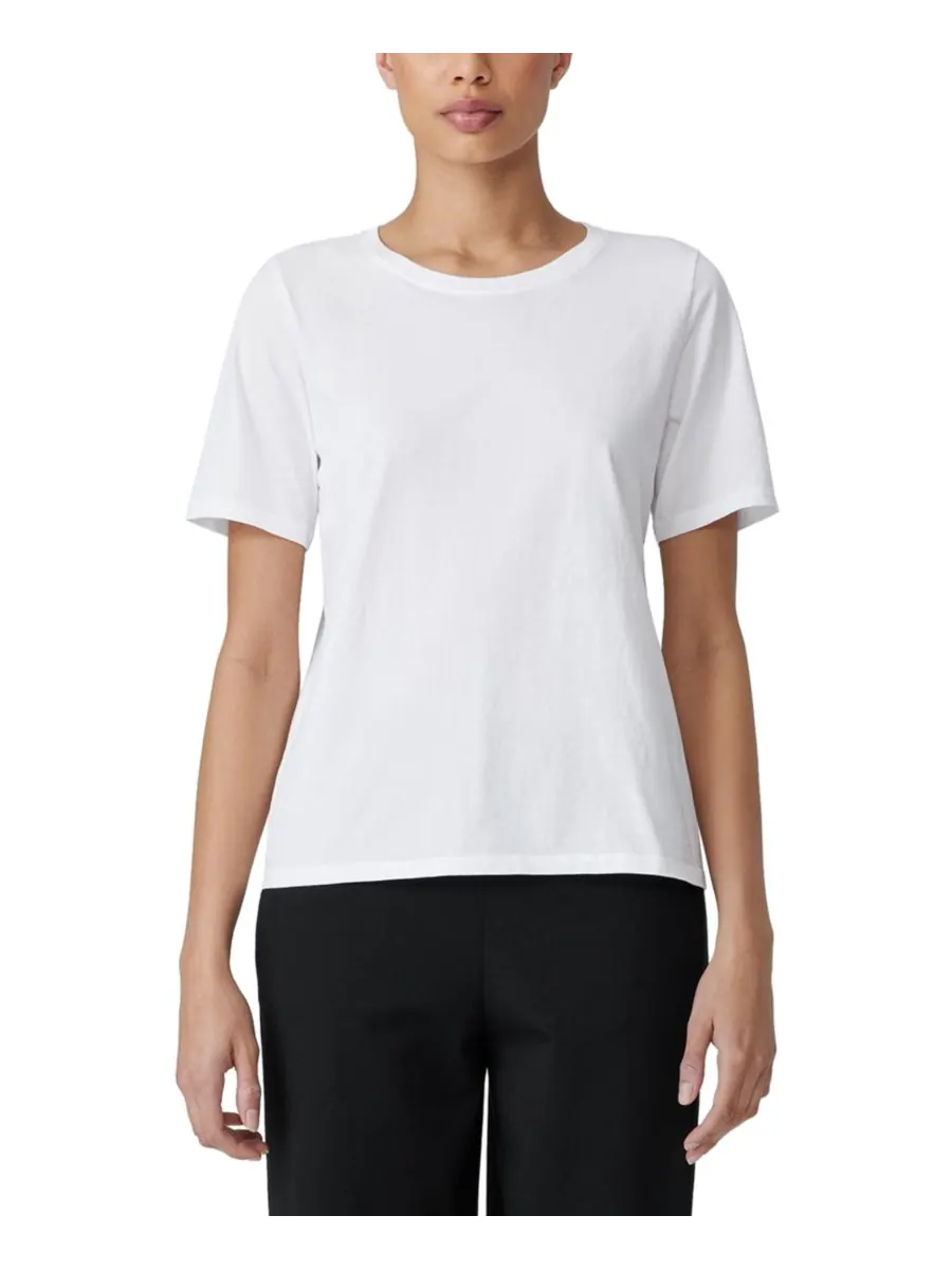 Женская футболка с круглым вырезом Eileen Fisher — изображение 1 из 4, белый
