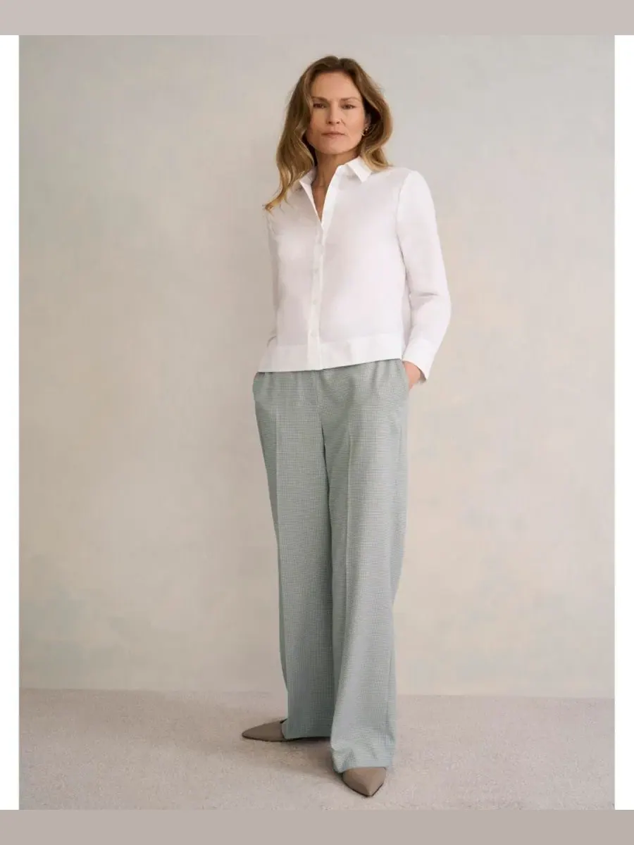 Брюки прямого кроя со средней посадкой Ellie Wide Leg Hobbs London — изображение 3 из 8, бежевый/хаки
