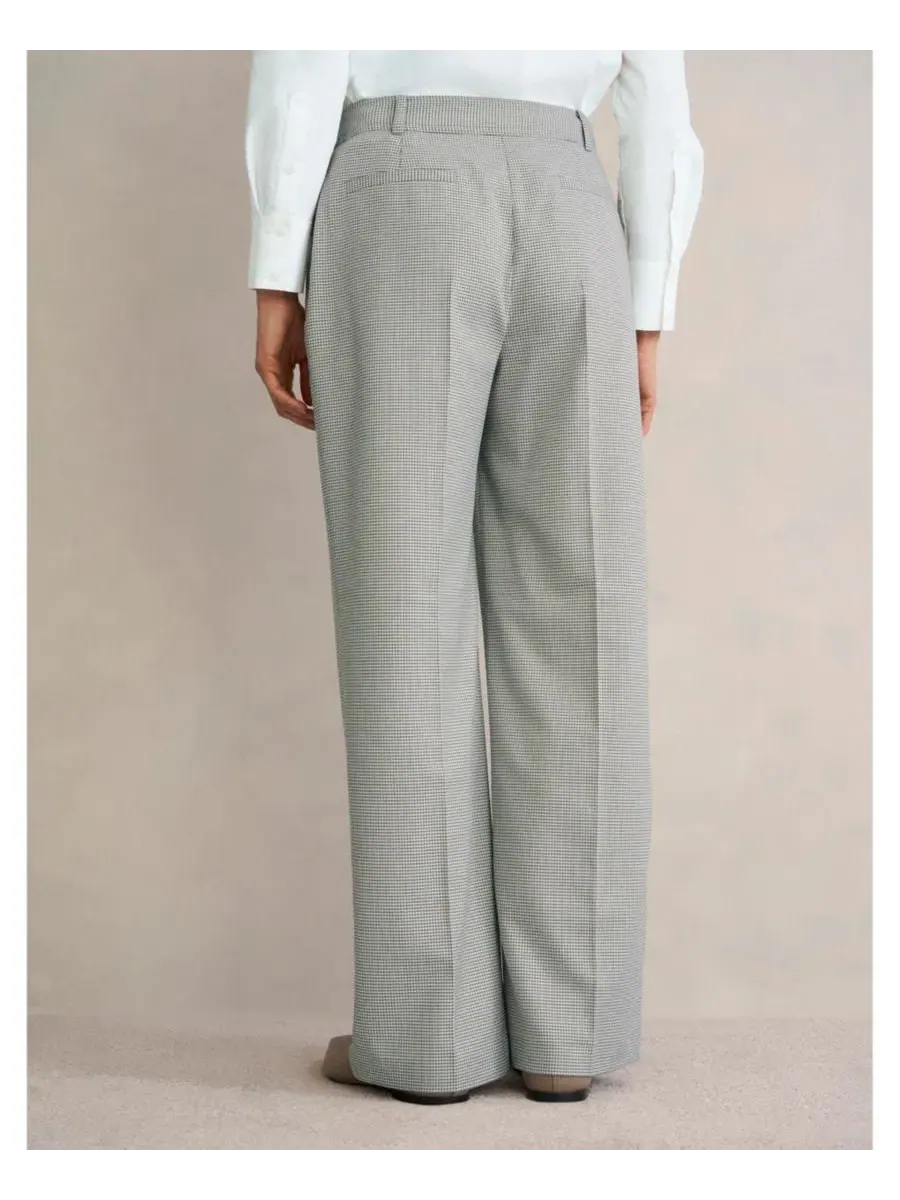 Брюки прямого кроя со средней посадкой Ellie Wide Leg Hobbs London — изображение 4 из 8, бежевый/хаки