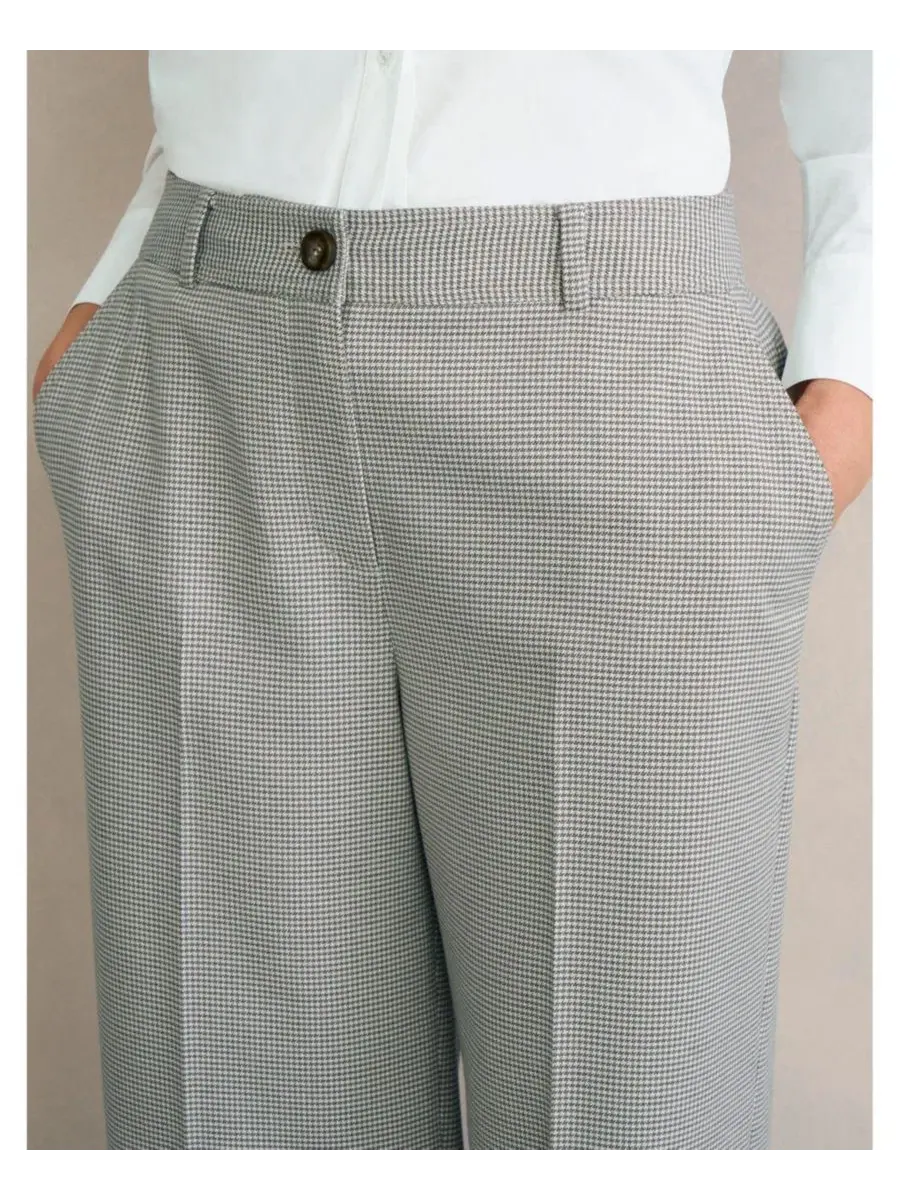 Брюки прямого кроя со средней посадкой Ellie Wide Leg Hobbs London — изображение 5 из 8, бежевый/хаки