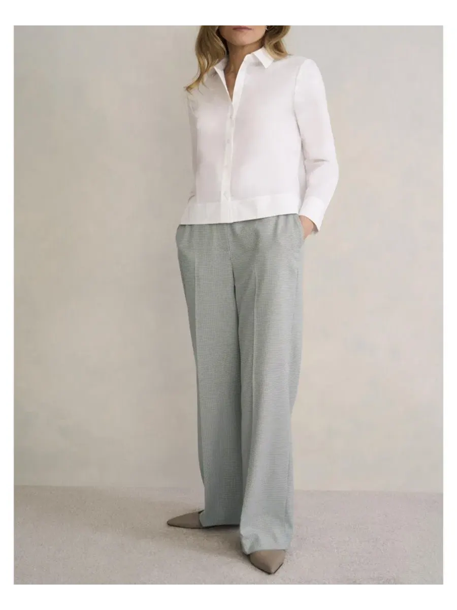 Брюки прямого кроя со средней посадкой Ellie Wide Leg Hobbs London — изображение 7 из 8, бежевый/хаки