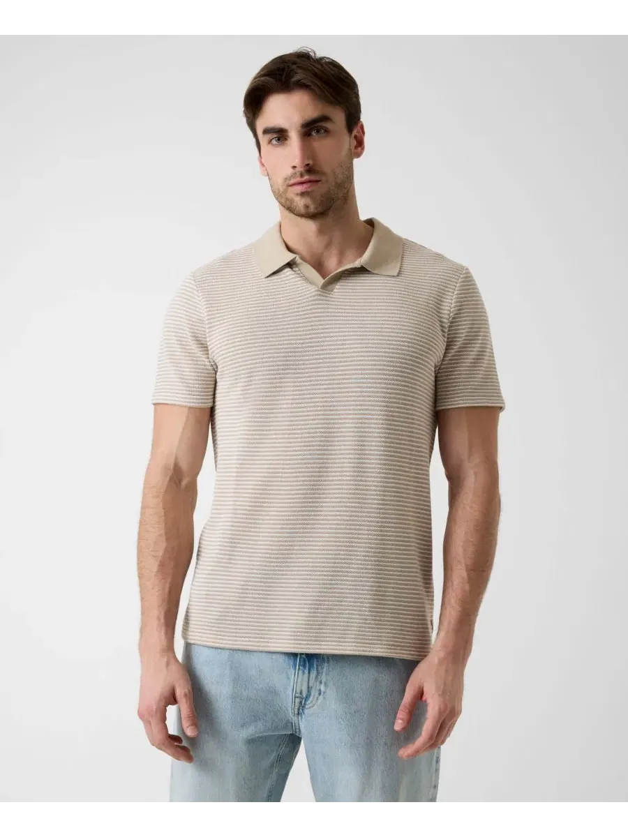 Мужское поло с коротким рукавом, с контрастным воротником, Hunter Stripe Knit GUESS