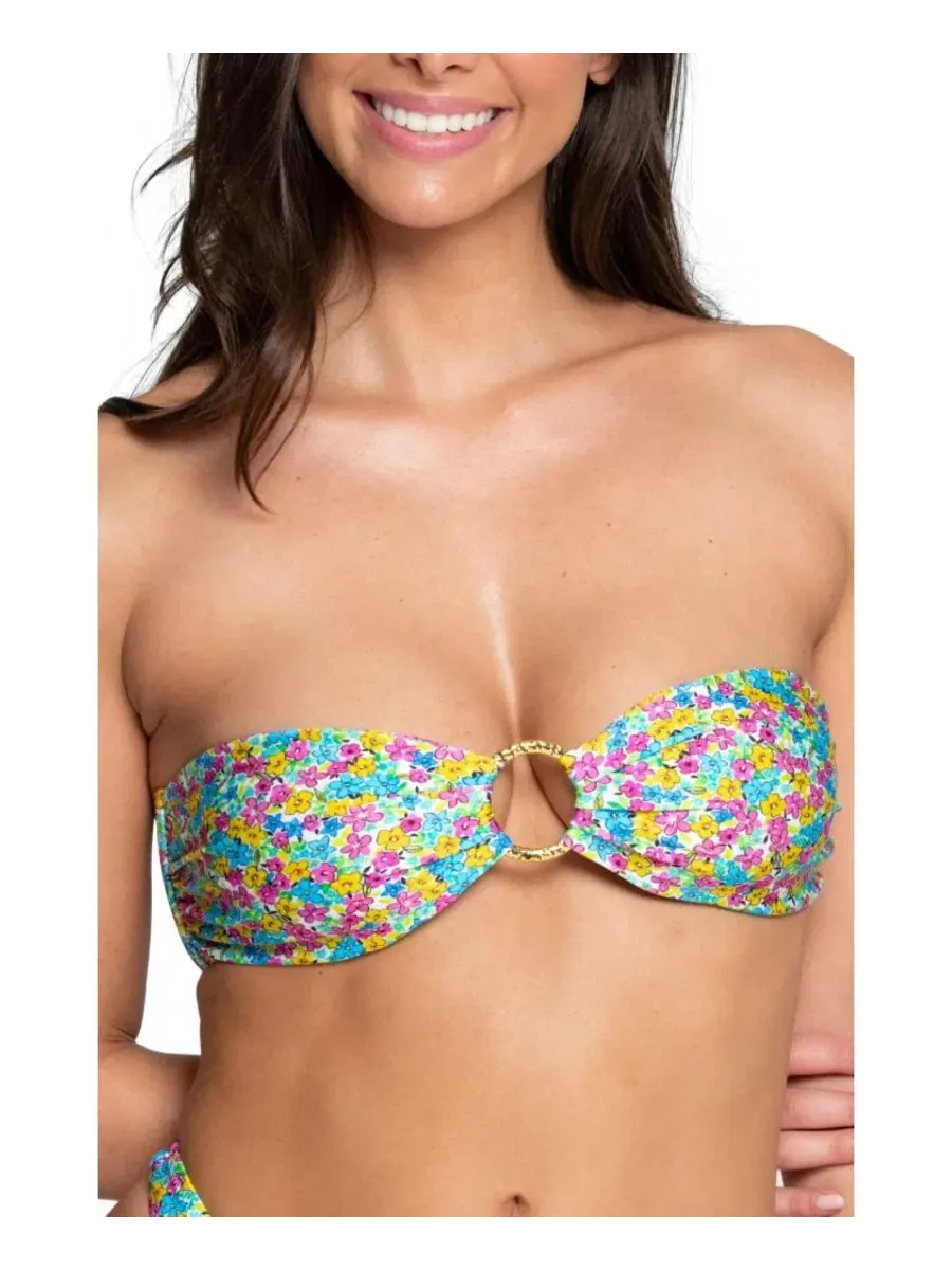 Топ-бандо с кольцом Bright Swimwear — изображение 1 из 3, мульти