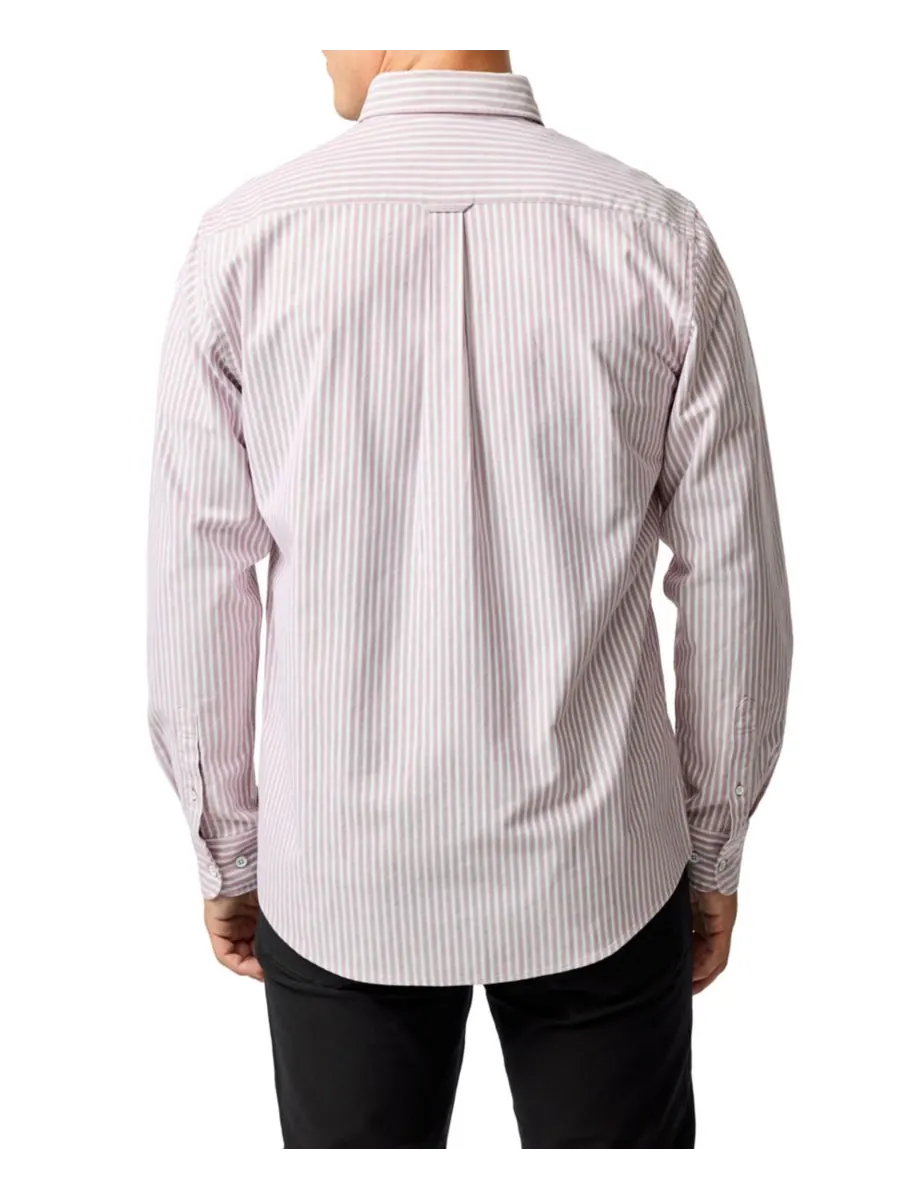 Мужская рубашка Gunn Oxford Stripe с длинным рукавом (4 шт) Rodd & Gunn — изображение 3 из 5, мак