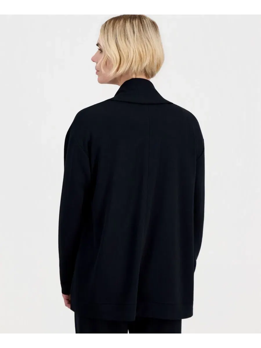 Кардиган Petite LuxLounge French Terry Fleece Style & Co — изображение 3 из 3, глубокий черный
