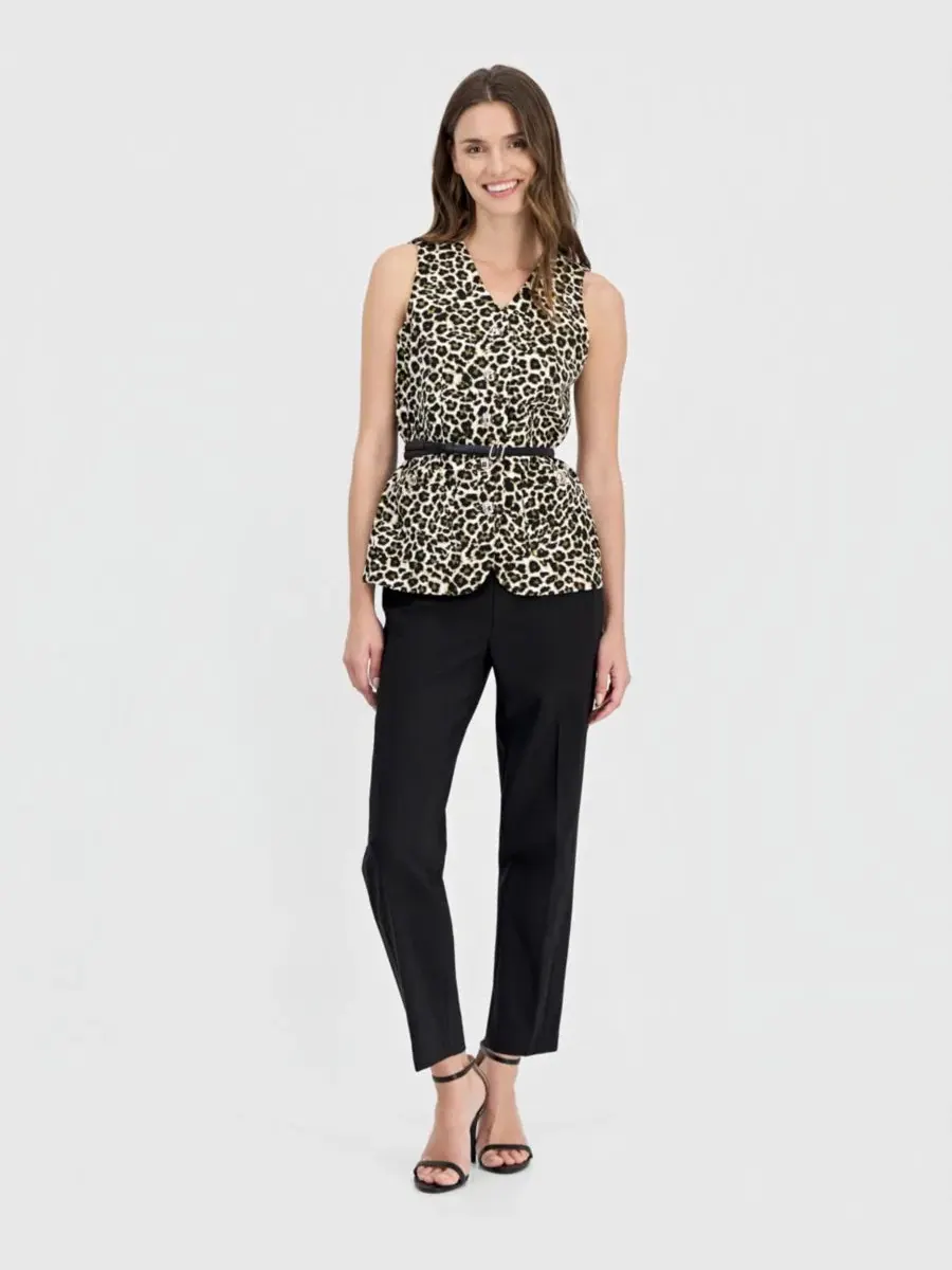 Комплект из жилета с принтом и юбки-косынки Anne Klein — изображение 2 из 4, мульти