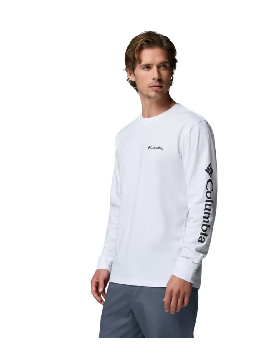 Мужская футболка с длинными рукавами Fundamental Graphic Columbia — изображение 3 из 5, белый