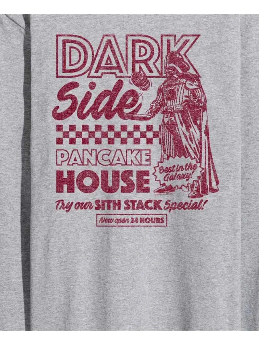 Мужская футболка с длинными рукавами Star Wars Dark Side Pancake House с графическим принтом — изображение 3 из 3