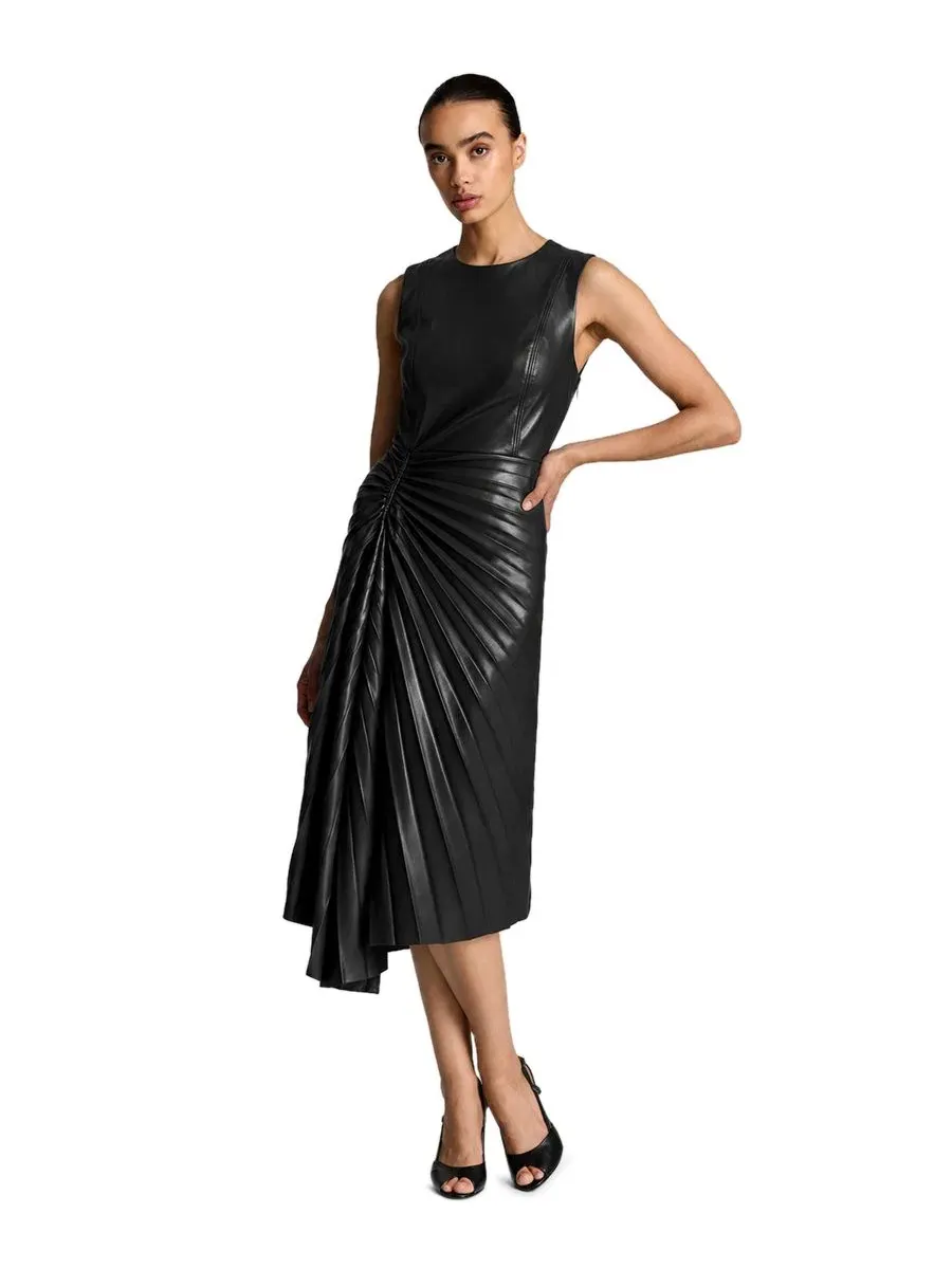 Платье миди с плиссировкой Sunburst Pleated Kenneth Cole — изображение 1 из 4, черный