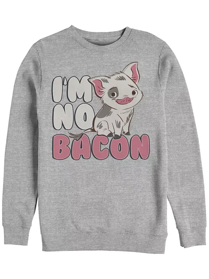 Disney мужская толстовка с капюшоном Moana Pua Cute I'm No Bacon Fifth Sun — изображение 1 из 1, серый
