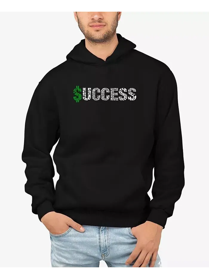 Мужская толстовка с капюшоном Success Word Art LA Pop Art — изображение 1 из 3, черный