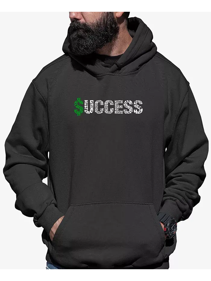 Мужская худи с принтом "Success" LA Pop Art — изображение 1 из 3, темный серый