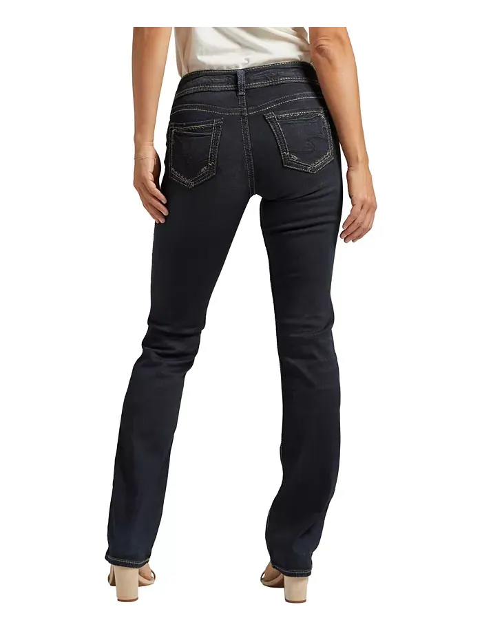 Джинсы Suki Mid Rise Curvy Bootcut Silver Jeans Co. — изображение 2 из 4, синий
