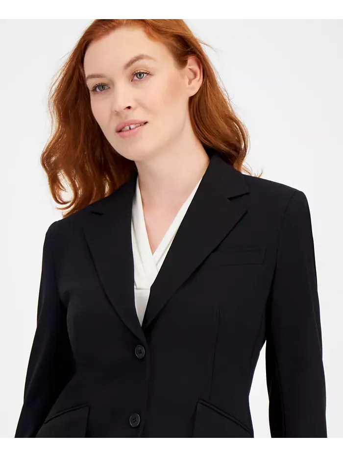 Двухпуговичный блейзер с би-стретч Anne Klein — изображение 4 из 4, черный