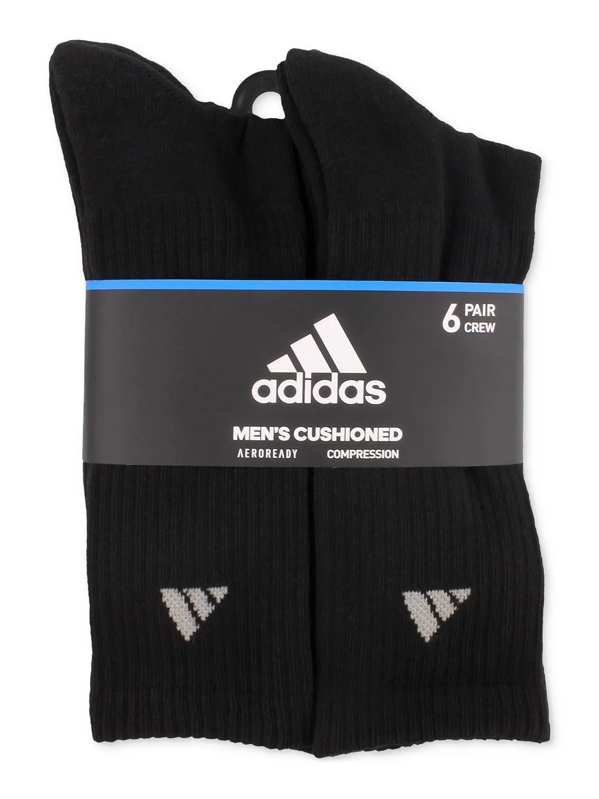 Мужские спортивные носки с мягкой подкладкой, 6 пар adidas — изображение 3 из 12, черный