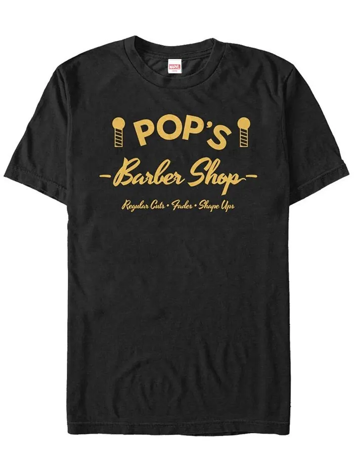 Мужская футболка с короткими рукавами Marvel Luke Cage Pop's Barber Shop Fifth Sun — изображение 1 из 1, черный