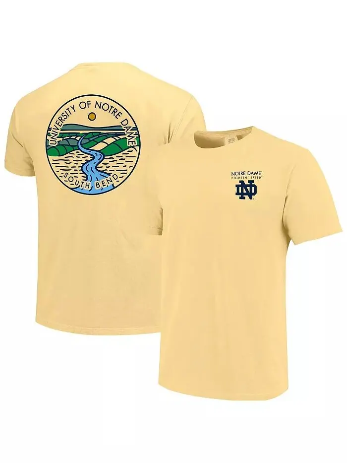 Футболка золотая Notre Dame Fighting Irish Scenic Comfort Colors для мужчин и женщин Image One