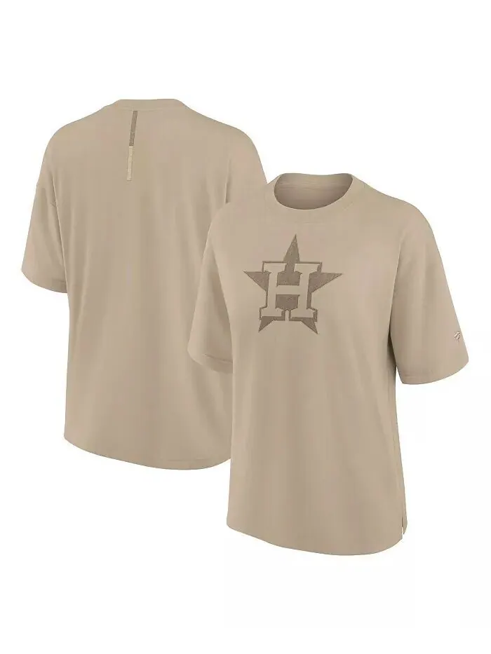 Женская футболка цвета хаки Houston Astros Elements Oversize Fanatics — изображение 1 из 3