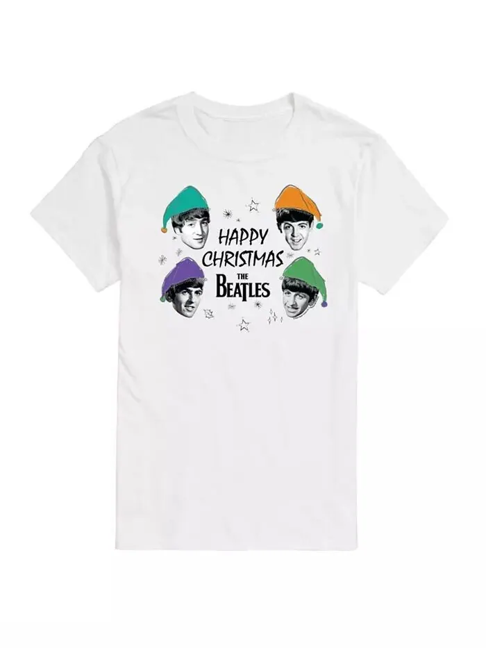Мужская футболка с коротким рукавом The Beatles Happy Christmas AIRWAVES — изображение 1 из 3, белый