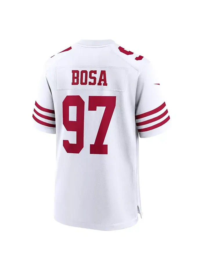 Мужская игровая футболка Nick Bosa San Francisco 49ers Nike — изображение 2 из 6, белый