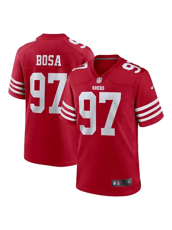 Мужская игровая футболка Nick Bosa San Francisco 49ers Nike — изображение 4 из 6, белый