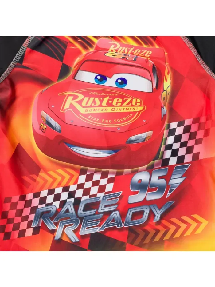 Детский комплект для плавания "Disney Pixar Lightning McQueen": рашгард и плавки Cars — изображение 6 из 7, мульти