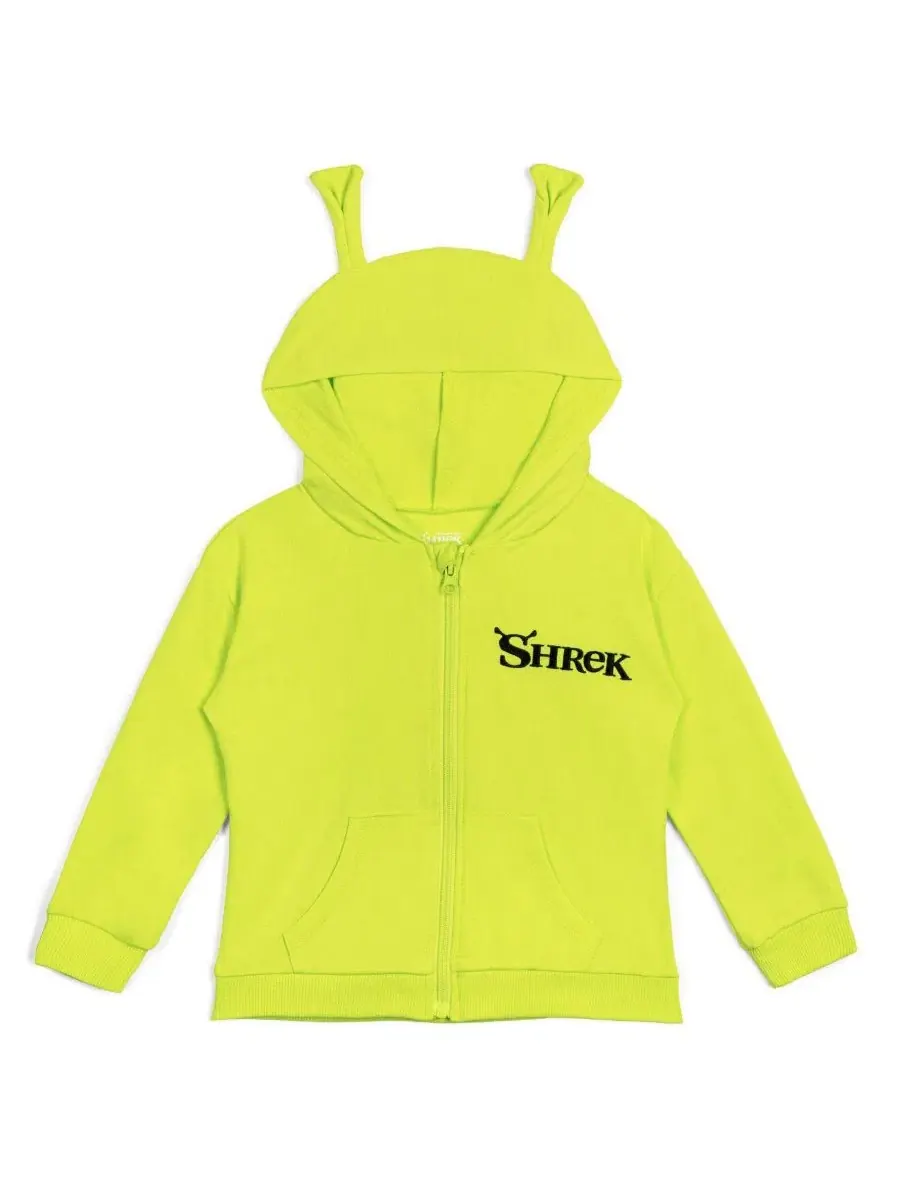 Худи на молнии с 3D ушами Шрека Shrek Shrek Lime Green