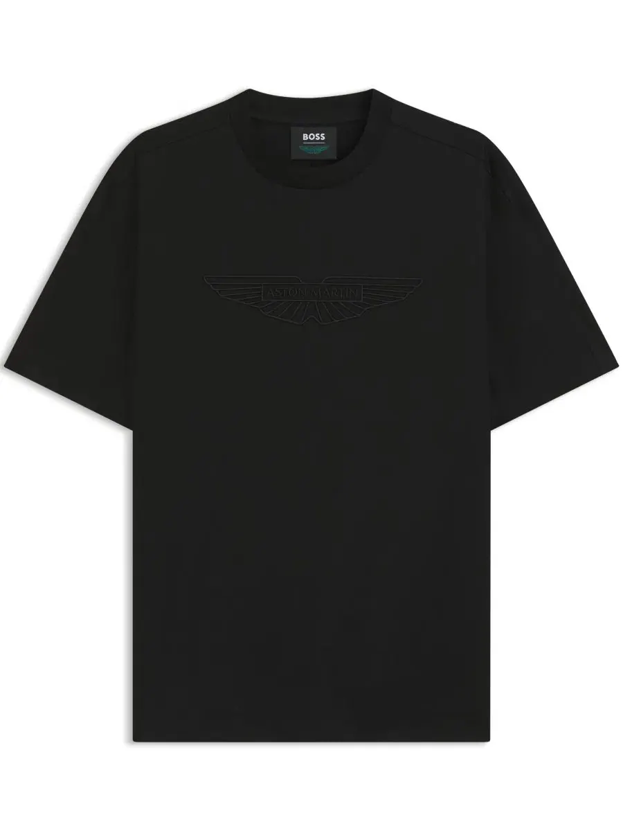 Футболка из мерсеризованного хлопка BOSS x ASTON MARTIN Hugo Boss — изображение 3 из 5, черный