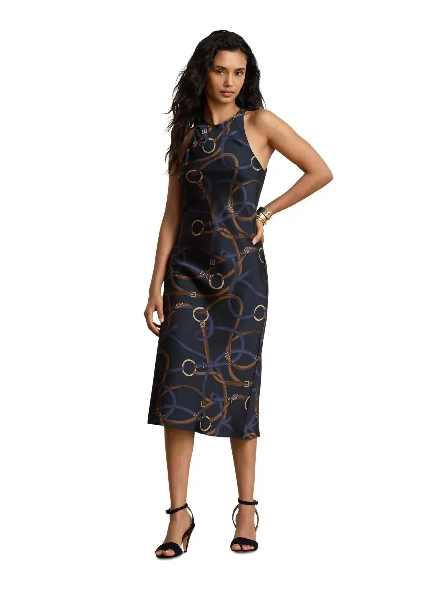 Платье без рукавов с принтом Belting Print Lauren Ralph Lauren