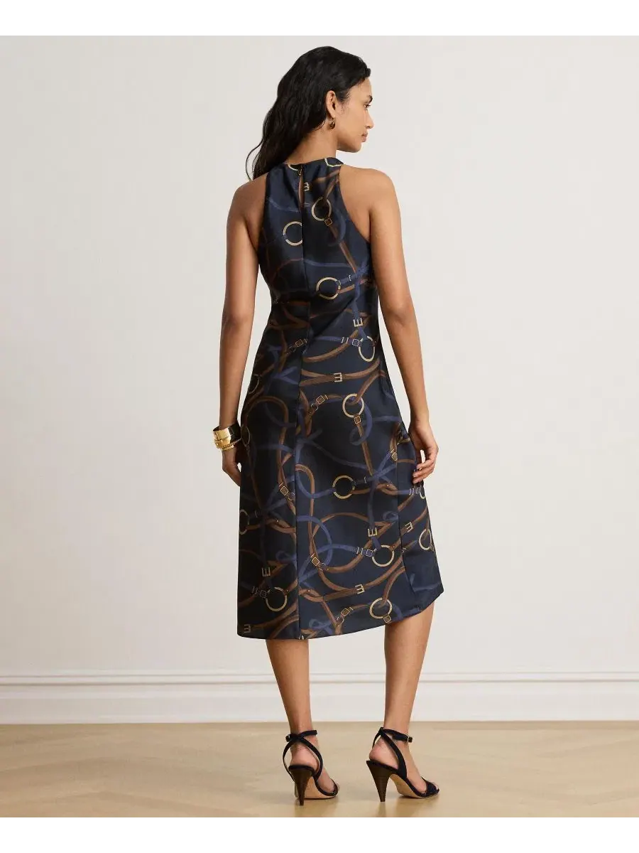 Платье без рукавов с принтом Belting Print Lauren Ralph Lauren — изображение 4 из 5, темно-синий мульти