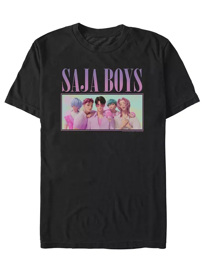 Мужская футболка K-Pop Demon Hunters Saja Boys Fifth Sun — изображение 1 из 3, черный