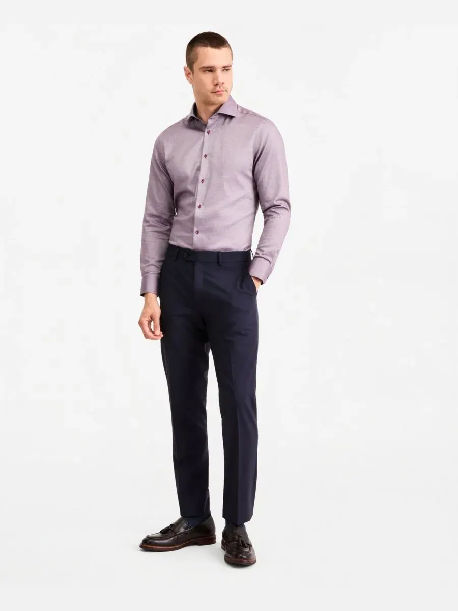 Несминаемая рубашка с длинным рукавом, с принтом Ted Baker — изображение 2 из 10, винный мульти