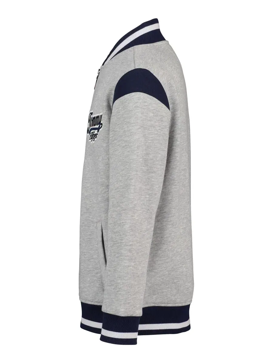 Флисовая куртка-бомбер с логотипом Tommy Hilfiger — изображение 6 из 8, серый