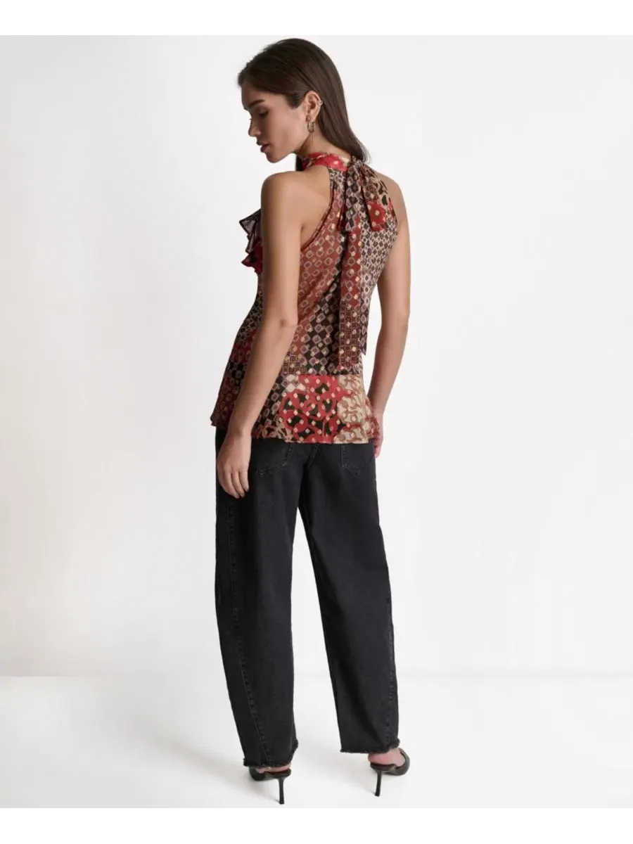 Топ на бретелях с рюшами и воротником-чокером BCBG, Firelily Combo — изображение 5 из 7