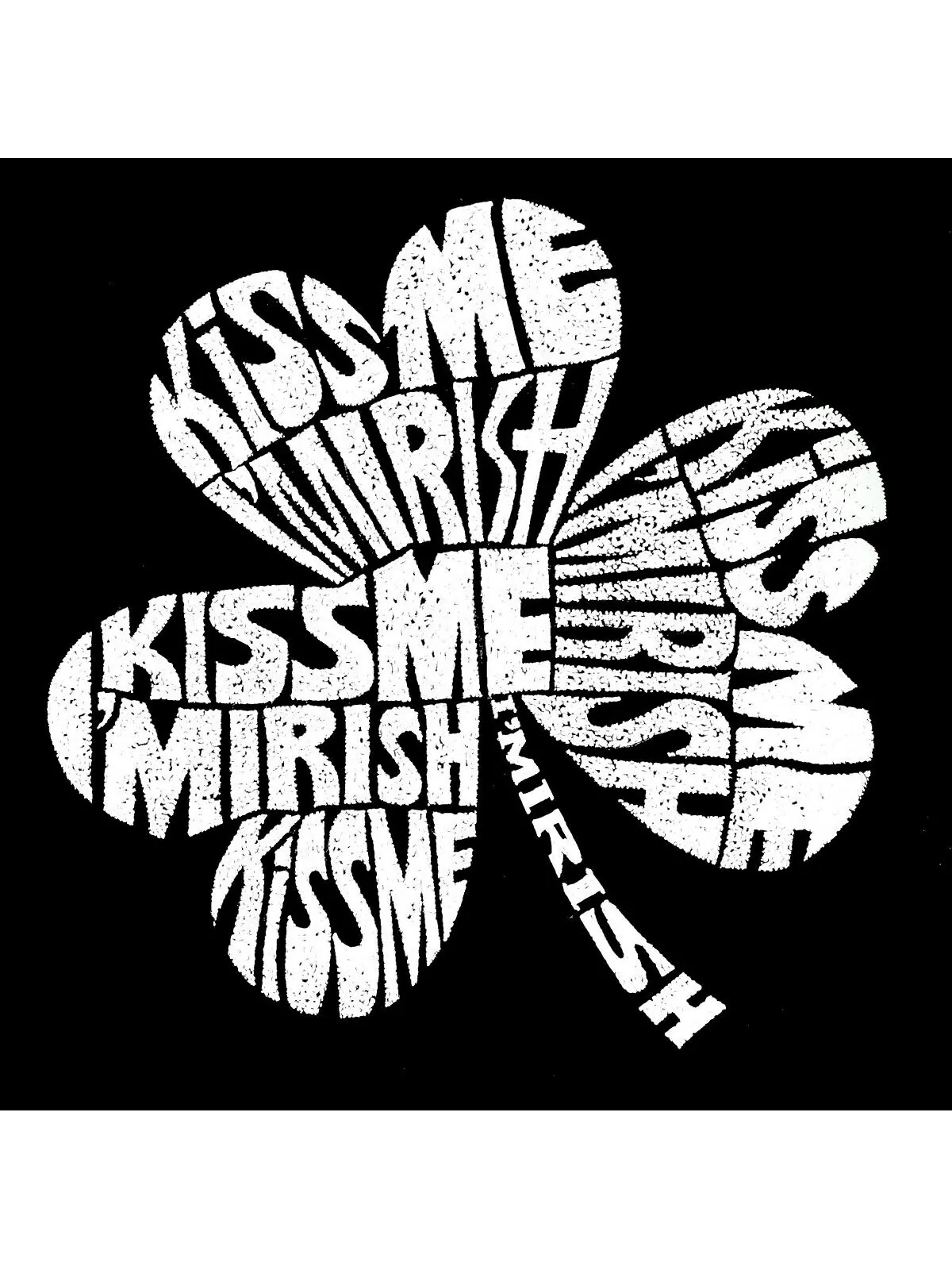 Мужская футболка с надписью word art - kiss me i'm irish LA Pop Art — изображение 1 из 2, черный