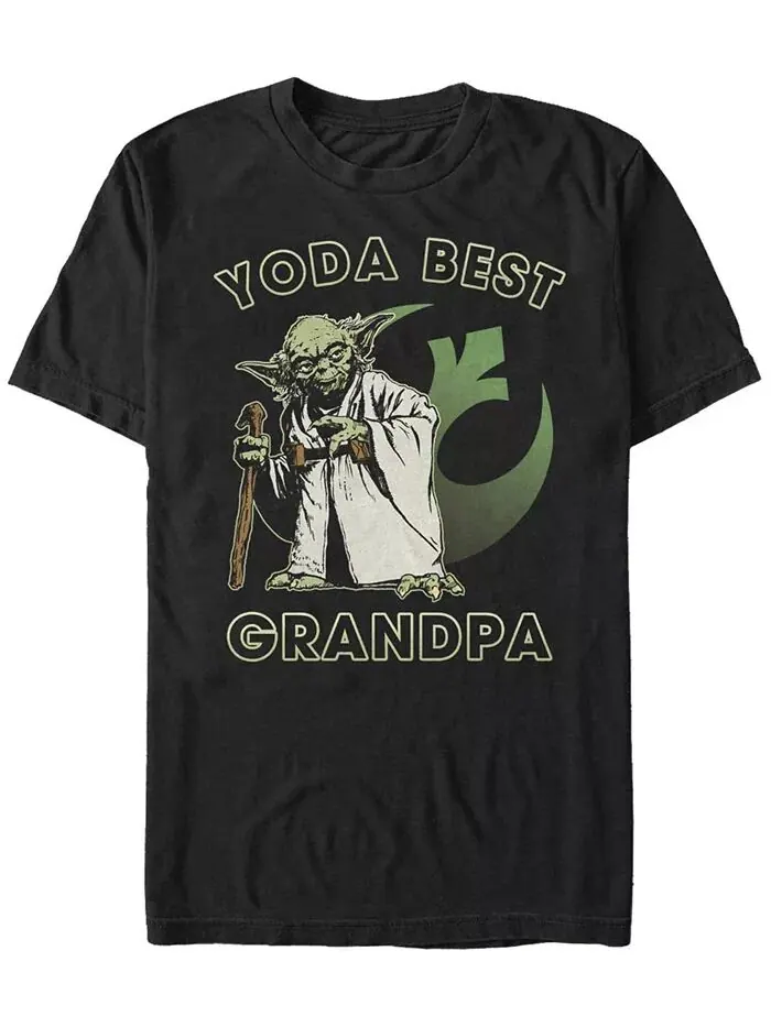 Мужская футболка с коротким рукавом с логотипом Yoda Best Grandpa Rebel из «Звездных войн» Fifth Sun — изображение 1 из 1