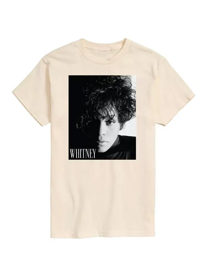 Мужская футболка с коротким рукавом Whitney Houston AIRWAVES — изображение 1 из 2, бежевый хаки