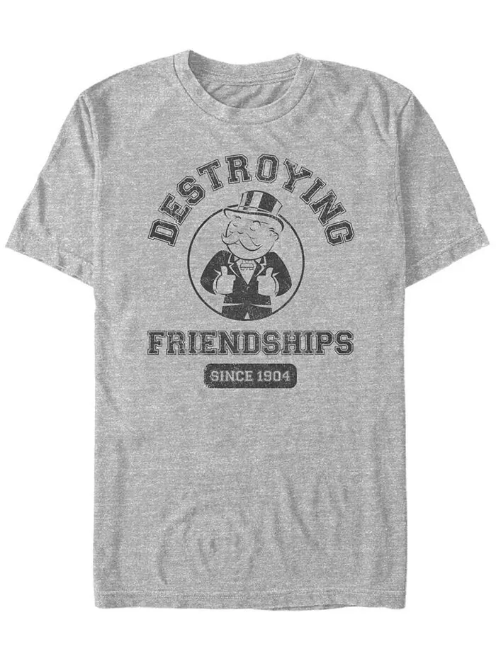 Мужская футболка Friendship Destroyer с короткими рукавами и круглым вырезом Fifth Sun — изображение 1 из 1, серый